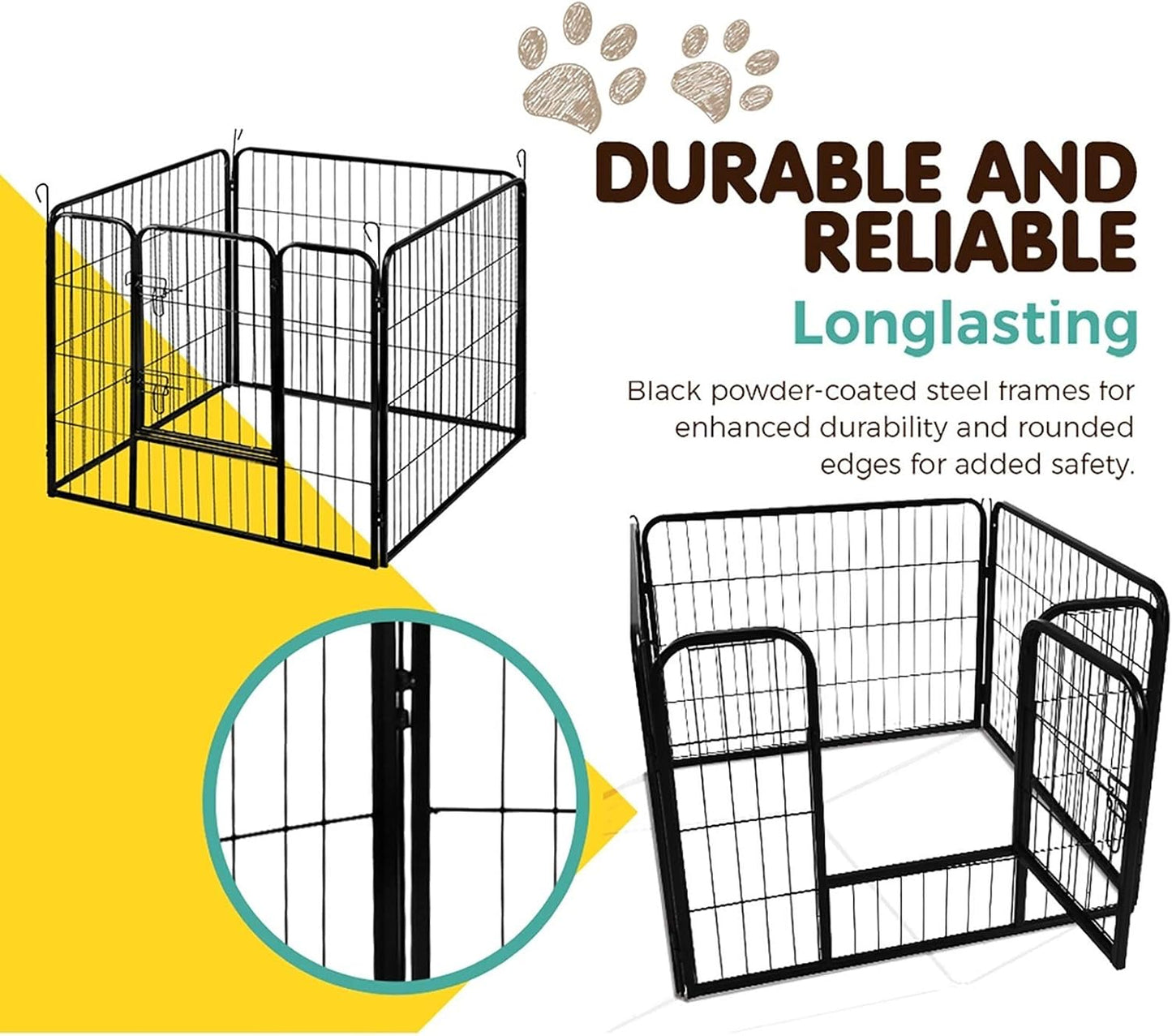 Large Pet Playpen with 8 Panels