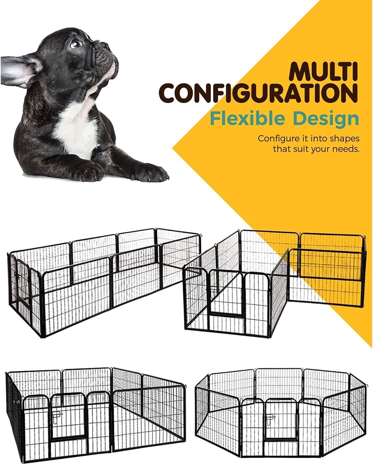 Large Pet Playpen with 8 Panels